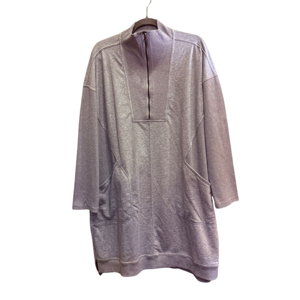 Chic Soul Women’s Heather Gray Loungewear Midi Dress Tunic sz 1X